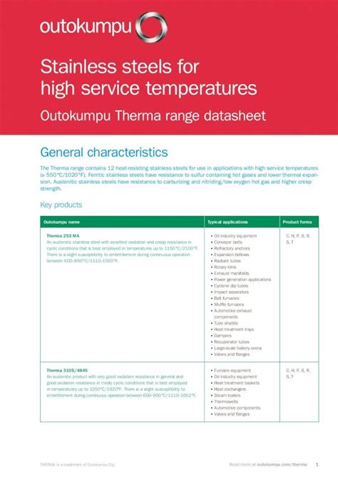 Stainless steels for high service temperatures 